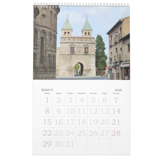12 Monate Reise Spanien Kalender (Mär 2026)
