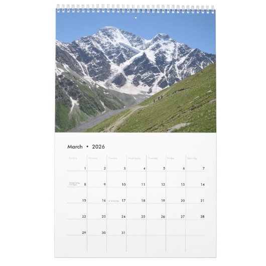 12 Monate Reisen nach Russland: Der Kaukasus-Kalen Kalender (Mär 2026)