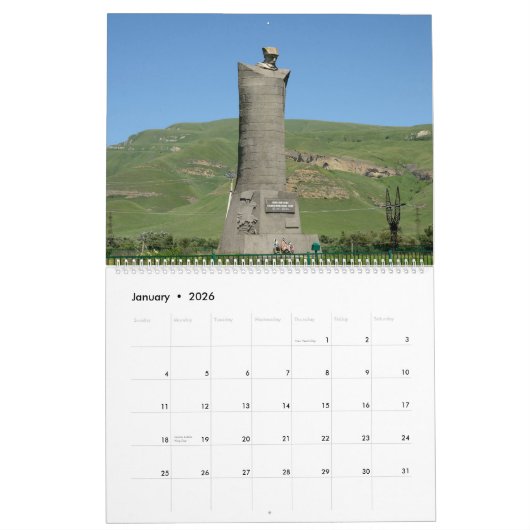 12 Monate Reisen nach Russland: Der Kaukasus-Kalen Kalender (Jan 2026)