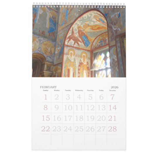 12 Monate Russische Fresken Foto Kalender (Feb 2026)