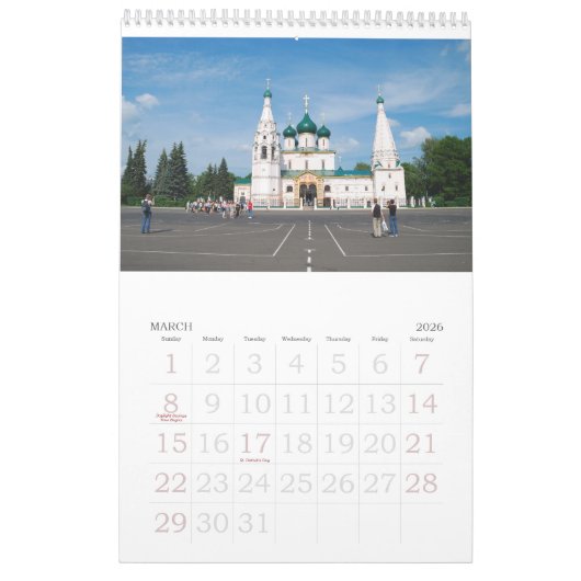 12 Monate Russland Foto Kalender (Mär 2026)