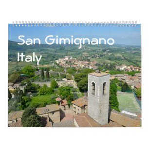 12 Monate San Gimignamo, Italien Foto Kalender