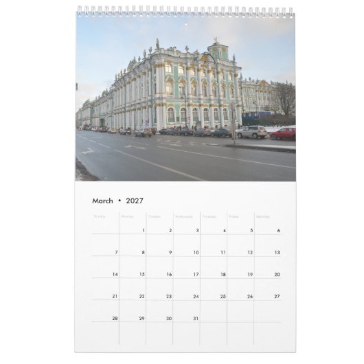 12 Monate Sankt Petersburg Kalender (Mär 2027)