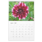 12 Monate Schöner Dahlia Foto Kalender (Mär 2027)