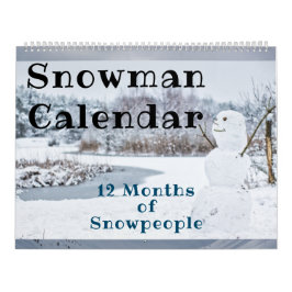 12 Monate Snowmen Snowpeople Snowman Collection Kalender