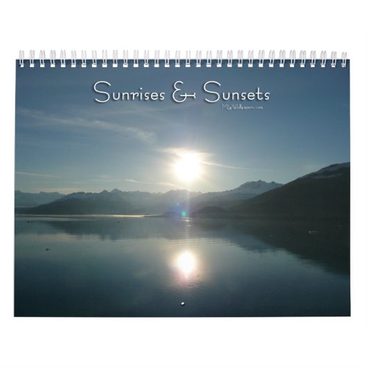 12 Monate Sonnenaufgänge und Sonnenuntergänge, 1.  Kalender (Titelbild)