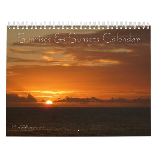 12 Monate Sonnenaufgänge und Sonnenuntergänge, 3.  Kalender (Titelbild)