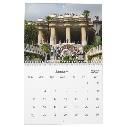12 Monate Spanischer Mauerkalender Kalender (Jan 2027)