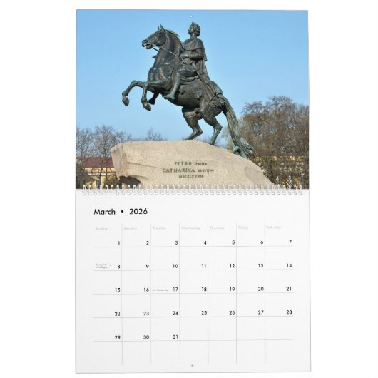 12 Monate St. Petersburg Kalender (Mär 2026)