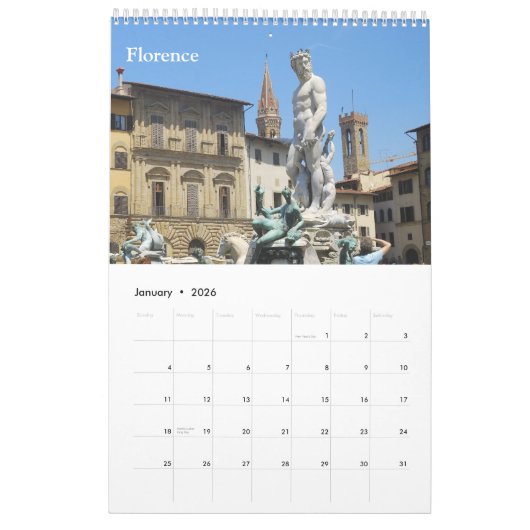12 Monate Statuen & Skulpturen Kalender (Jan 2026)
