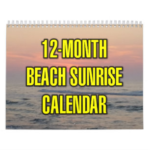 12-Monate Strand Sonnenaufgang Kalender