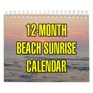 12-Monate Strand Sonnenaufgang Kalender