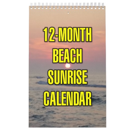 12-Monate Strand Sonnenaufgang Kalender (Titelbild)