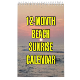 12-Monate Strand Sonnenaufgang Kalender