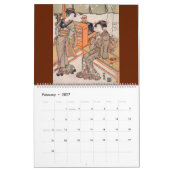12 Monate Szenen des alten Japan (japanische Kunst Kalender (Feb 2027)
