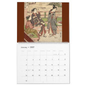 12 Monate Szenen des alten Japan (japanische Kunst Kalender (Jan 2027)