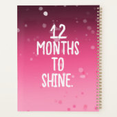 12 Monate, um Individuelle Name-Planer zu glänzen Planer (Rückseite)