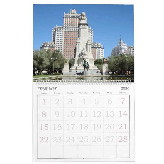 12 Monate Umlaufzeit der Madrider Mauer Kalender (Feb 2026)