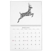 12 Monate Wildtiere der Hirsche - Farbe der Erwach Kalender (Mär 2027)