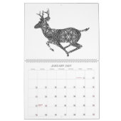 12 Monate Wildtiere der Hirsche - Farbe der Erwach Kalender (Jan 2027)