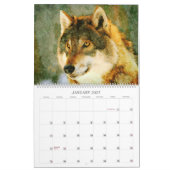 12 Monate Wolf Decor Aquarellwölfe zeichnen Kalender (Jan 2027)