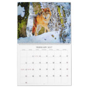12 Monate Wolf Decor Aquarellwölfe zeichnen Kalender (Feb 2027)