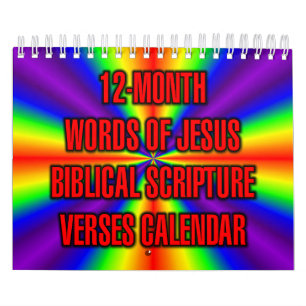 12-Monate-Worte Jesu Bibel-Schrift-Verse Kalender