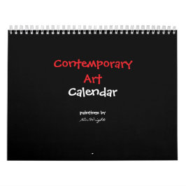 12 Monate zeitgenössische abstrakte Kunstwerke Kalender