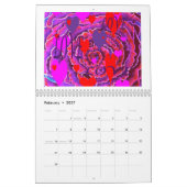 12 Monate zeitgenössische abstrakte Kunstwerke Kalender (Feb 2027)