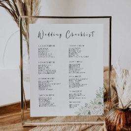 12-monatige Emerald Green Wedding Checkliste