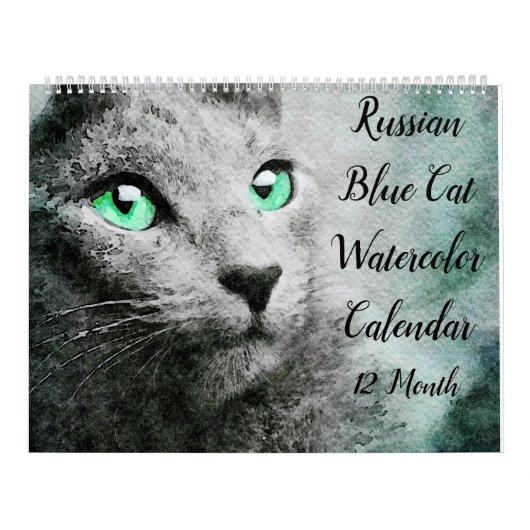 12-monatige herrliche russische blaue kalender (Titelbild)