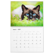 12-monatige herrliche siamesische kalender (Mär 2027)