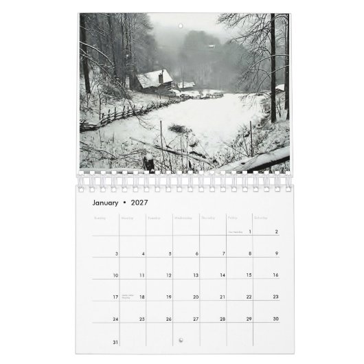 12-monatige Kalender-Szenen - Kalender (Jan 2027)