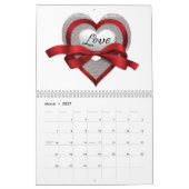 12-monatiger "Herzkalender" für 2026 Kalender (Mär 2027)