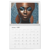 12-monatiger Kalender 2026 mit schwarzen Frauen (Jan 2027)
