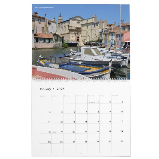 12-monatiger Kalender französischer Häfen (Jan 2026)