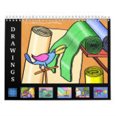 12-monatiger Kalender kindlicher Zeichnungen (Titelbild)
