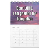 12-Monatiger "Lieber HERR, ich bin dankbar für..." Kalender (Mär 2027)