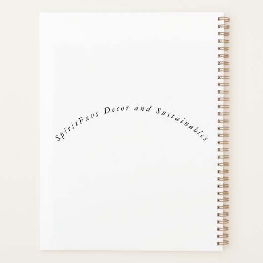 12-monatiger Planer "Brenne mich nicht, dass ich w (Rückseite)