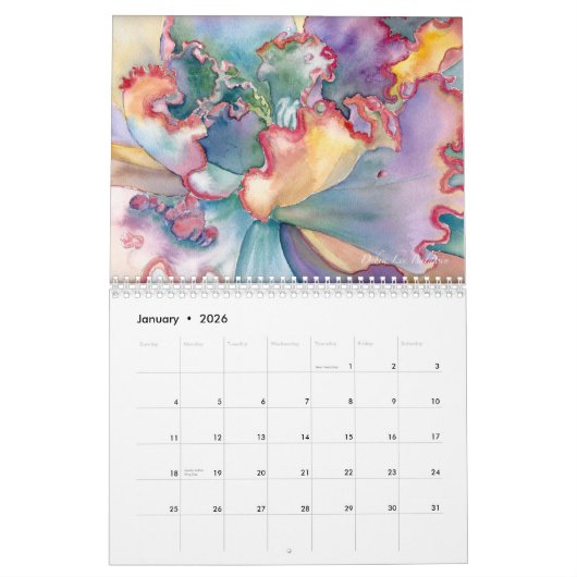 12-monatiger Sukkulentkalender von Debra Lee Baldw Kalender (Jan 2026)