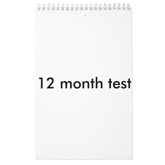12-monatiger Test Kalender (Titelbild)