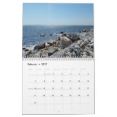 12-Monats-Ansicht der Küstenlinie Kalender (Feb 2027)