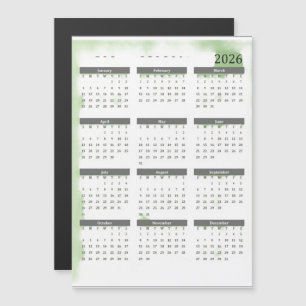12-Monats-Kalender 2026 Magnetkarte