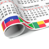 12-Monats-Kalender des Jahres 2025 Geschenkpapier (Rolleneckpunkt)