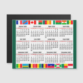 12-Monats-Kalender des Jahres 2025 Magnetkarte (Vorne/Hinten)