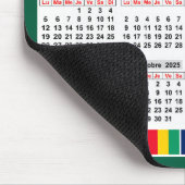 12-Monats-Kalender des Jahres 2025 Mousepad (Ecke)