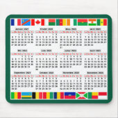 12-Monats-Kalender des Jahres 2025 Mousepad (Vorne)