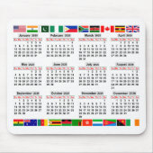 12-Monats-Kalender des Jahres 2025 Mousepad (Vorne)