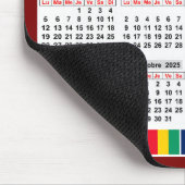 12-Monats-Kalender des Jahres 2025 Mousepad (Ecke)