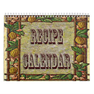 12-Monats-Rezeptkalender 20XX Kalender